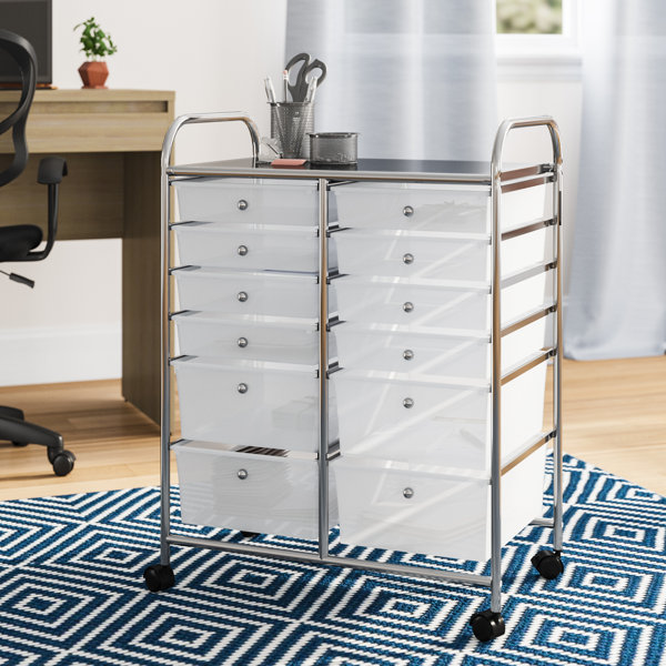 Rebrilliant 12 Drawer Storage Drawer with Locking Wheels & Reviews